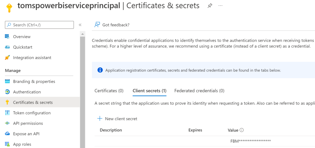 Azure Service Principal to be used for connecting Azure DevOps with Azure