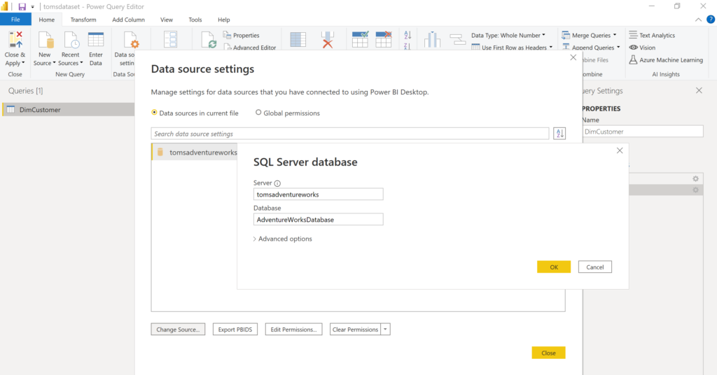 Connect Power BI to Azure SQL Database