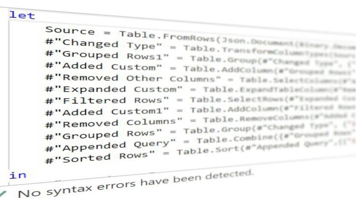 how to use power query’s advanced editor.