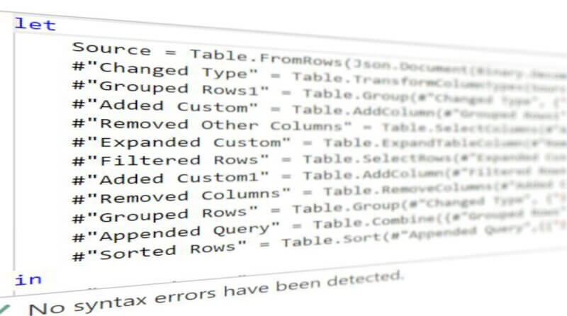 how to use power query’s advanced editor.